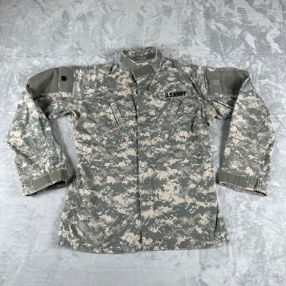US Army Combat Uniform Coat Men‎ S-L Grey Digital Camo ACU Ripstop Jacket